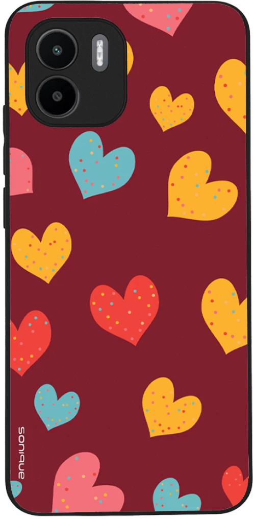Θήκη Sonique Heart Series για Xiaomi Redmi A1 / Redmi A2 Μπορντώ