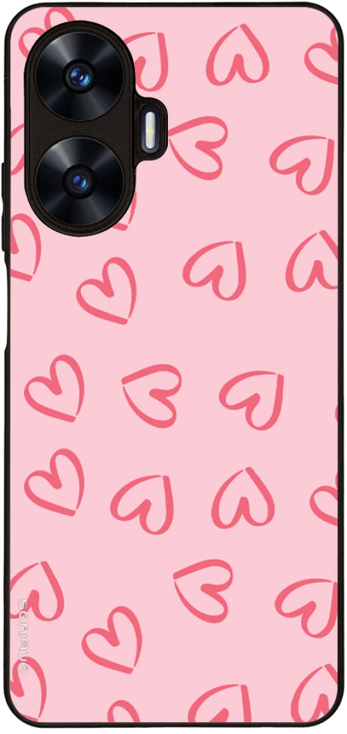 Θήκη Sonique Heart Series για Realme C55 Ροζ