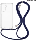 Θήκη Σιλικόνης με Κορδόνι Sonique Armor Clear Samsung Galaxy A26 5G Μπλε Σκούρο