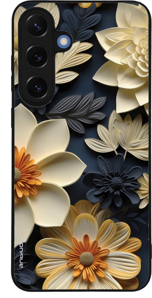 Θήκη Sonique 3D Flower Series για Samsung Galaxy S25 Plus Εκρού