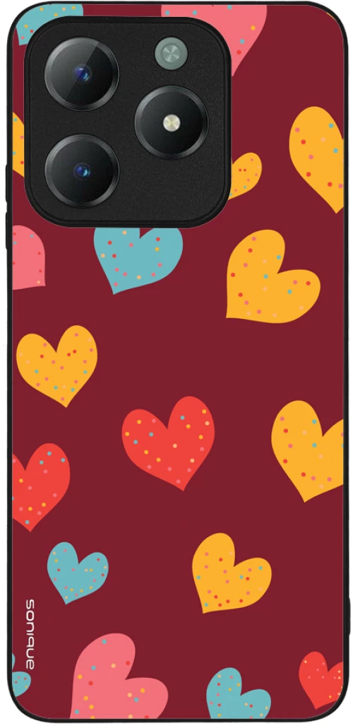 Θήκη Sonique Heart Series για Realme C61 4G / Realme C63 4G Μπορντώ