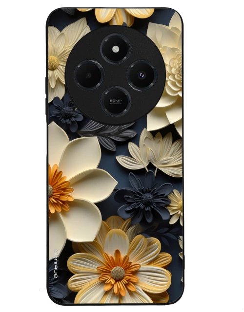 Θήκη Sonique 3D Flower Series για Xiaomi Redmi 14C 4G / Poco C75 4G / Redmi A4 5G Εκρού