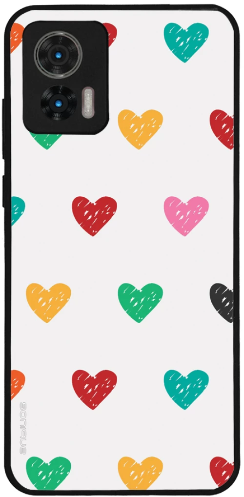 Θήκη Sonique Heart Series για Motorola Edge 30 Neo 5G Λευκό 02
