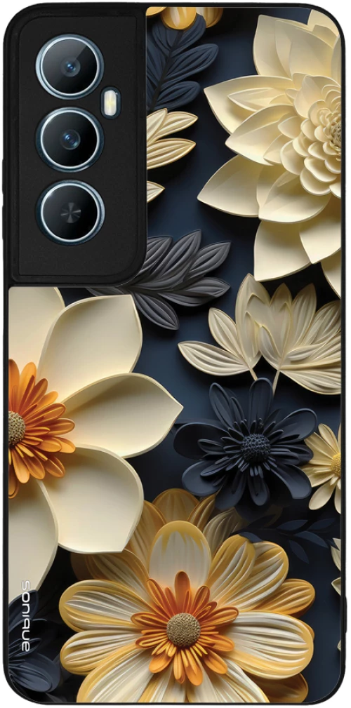 Θήκη Sonique 3D Flower Series για Realme C65 4G Εκρού