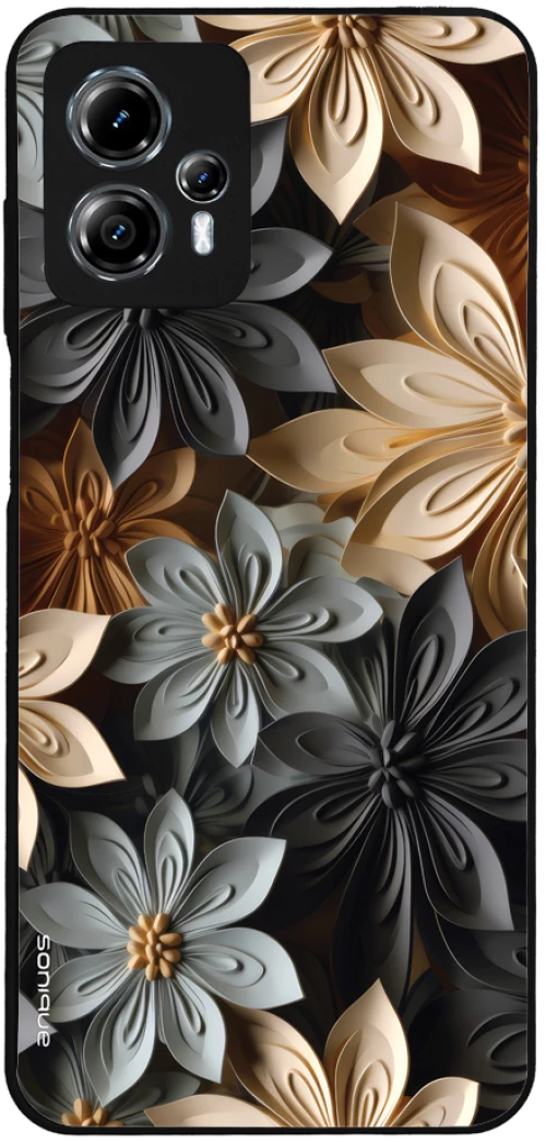 Θήκη Sonique 3D Flower Series για Motorola Moto G13 4G / Moto G23 4G Γκρι