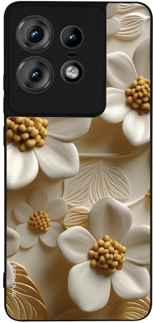 Θήκη Sonique 3D Flower Series για Motorola Edge 50 Pro 5G Λευκό