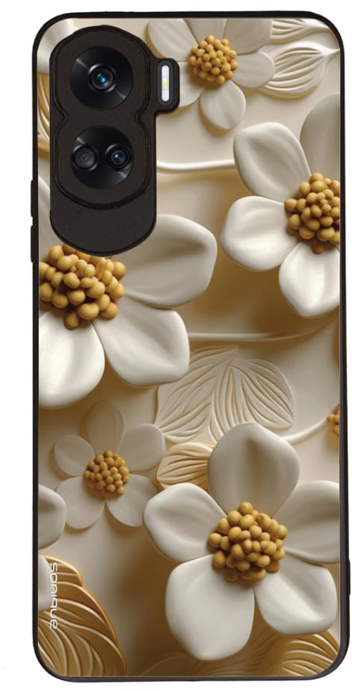 Θήκη Sonique 3D Flower Series για Honor 90 Lite 5G Λευκό