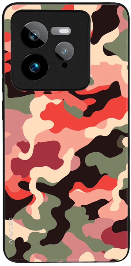 Θήκη Sonique Camouflage Army Series για Realme GT 7 Pro 5G Κόκκινο