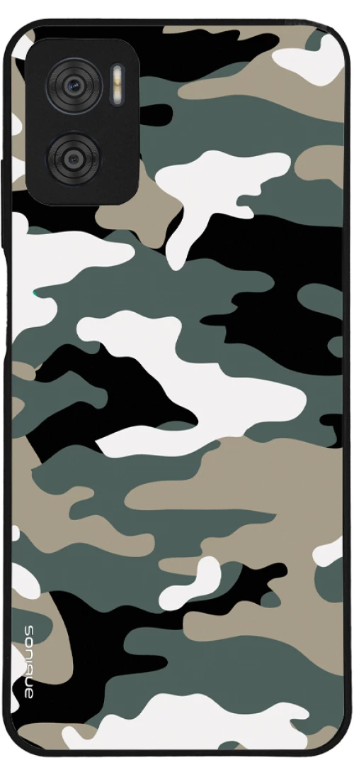 Θήκη Sonique Camouflage Army Series για Motorola Moto E22 4G Χακί