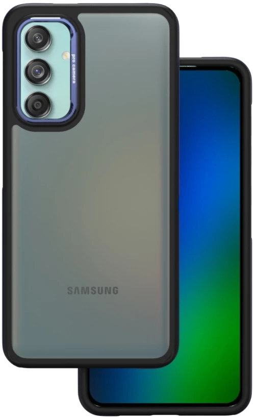 Crystal Black case for Samsung Galaxy M55 5G blue