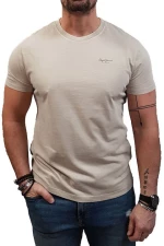 Pepe Jeans ανδρικό βαμβακερό regular t-shirt μπεζ PM508664-833