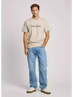 Pepe Jeans ανδρικό βαμβακερό regular t-shirt μπεζ PM509783-836 stone beige