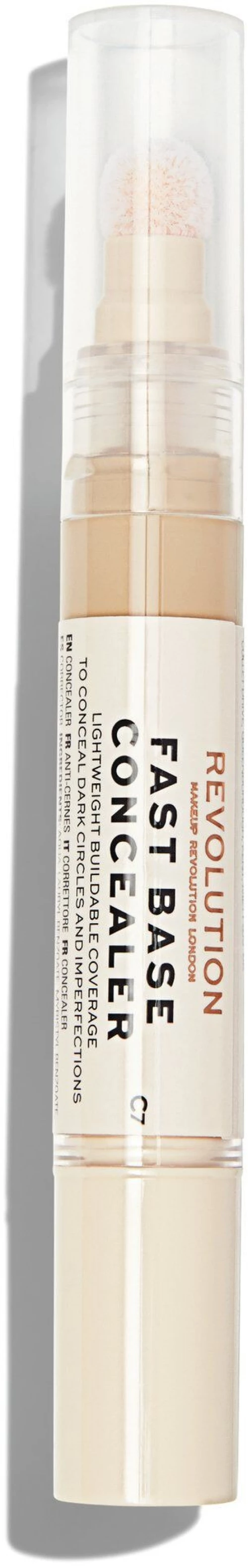 Makeup Revolution, Fast Base Concelear, Under-Eye Concealer Pen, C 7, 4.5 ml