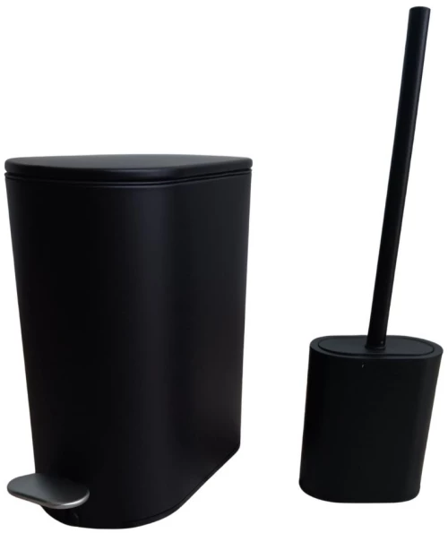 Σετ Χαρτοδοχείo 5Lt & Πιγκάλ Soft Close Slim 2080 Μαύρο Ματ