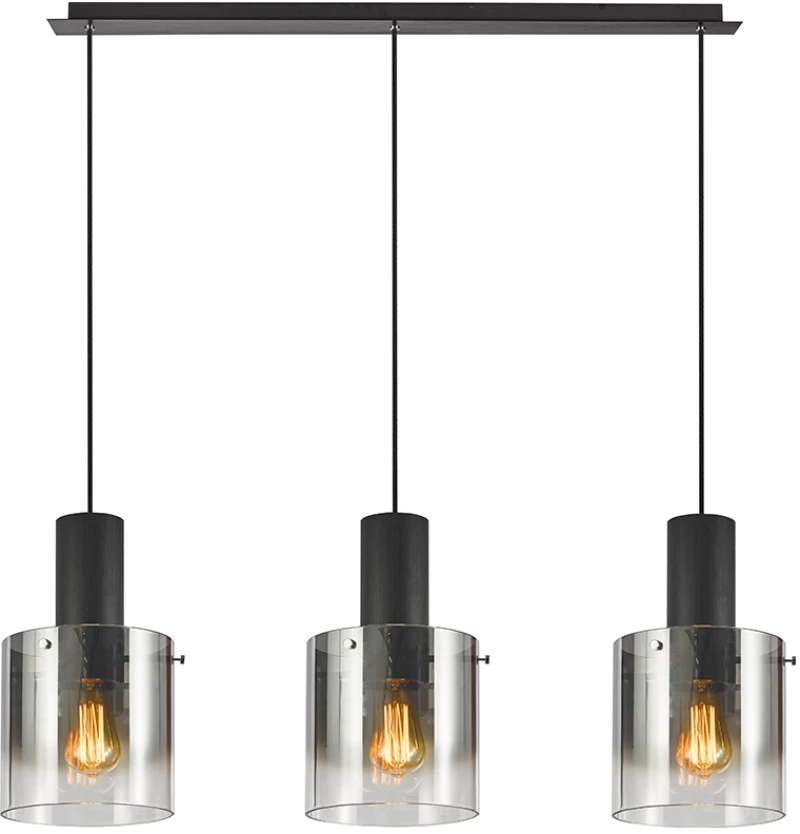 Φωτιστικό Κρεμαστό Sun Light GEA-3S Φυμέ (Smoke)
