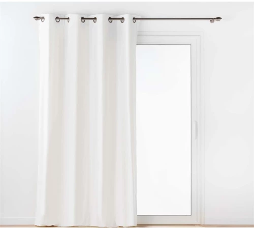 Κουρτίνα λευκή cotton/polyester 135x260cm