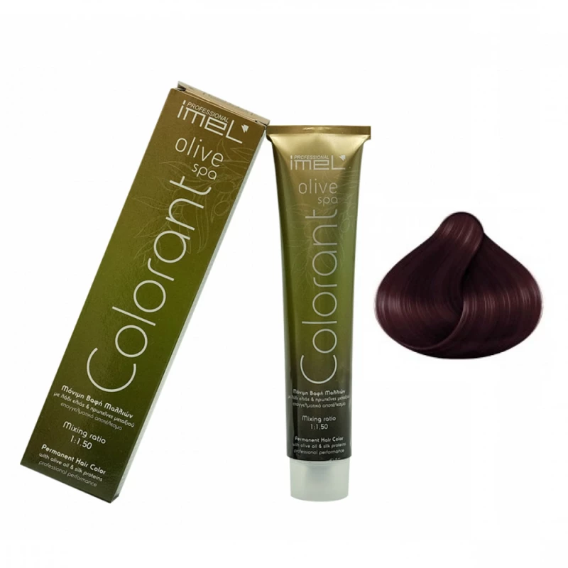 IMEL Μόνιμη Βαφή Μαλλιών COLORANT Olive Spa 5.91 Ανοιχτό Καφέ Πάγος (Light Ice Chestnut) 100ml
