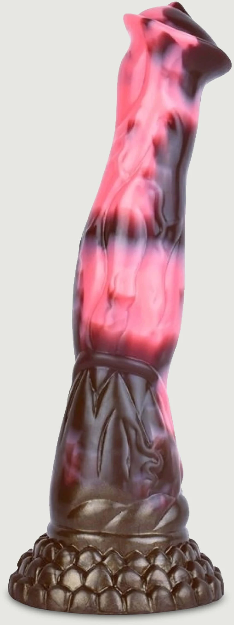 Τεράστιο Dildo Σιλικόνης Bodulf XL Monster Silicone Dildo 25 x 6 cm - Ροζ/Μαύρο