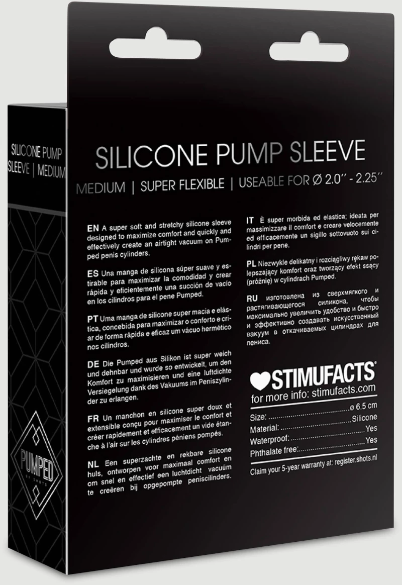 Ανταλλακτικό για Αντλίες Πέους Silicone Pump Sleeve Medium - Μαύρο