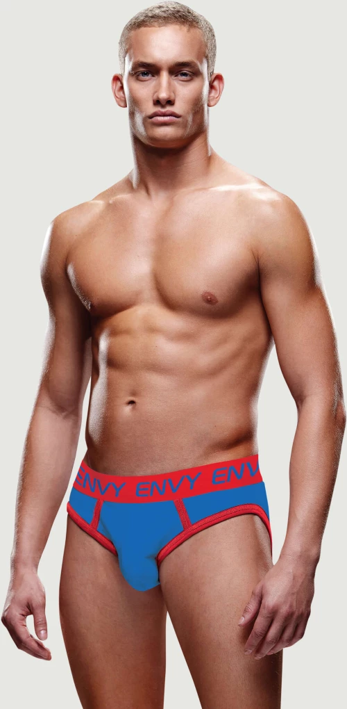 Jockstrap Solid Envy Jock - Μπλε/Κόκκινο