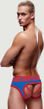 Jockstrap Solid Envy Jock - Μπλε/Κόκκινο