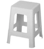 Σκαμπό Πλαστικό Τετράγωνο RATTAN 36x36x45Υcm