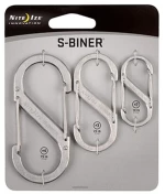 NITE IZE S-BINER Stainless Steel Dual Carabiner set of 3 NITE IZE