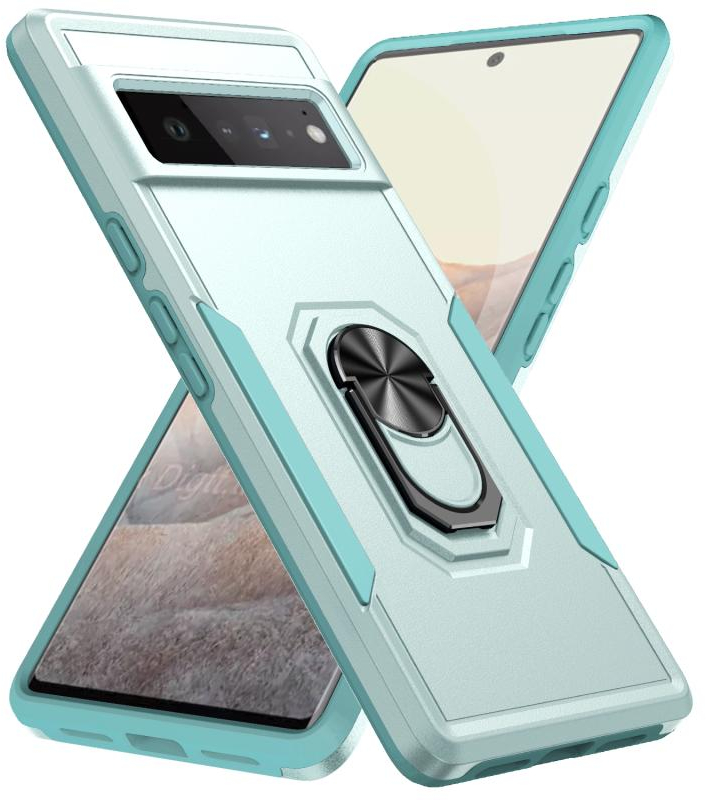 Για το Google Pixel 6 Pro Pioneer Armor Heavy Duty PC + TPU κάτοχος θήκη τηλεφώνου (πράσινο)