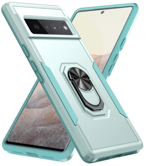 Για το Google Pixel 6 Pro Pioneer Armor Heavy Duty PC + TPU κάτοχος θήκη τηλεφώνου (πράσινο)