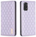Για Xiaomi Redmi Note 11 / 11S Diamond Lattice μαγνητική δερμάτινη θήκη Flip Phone Case (μωβ)