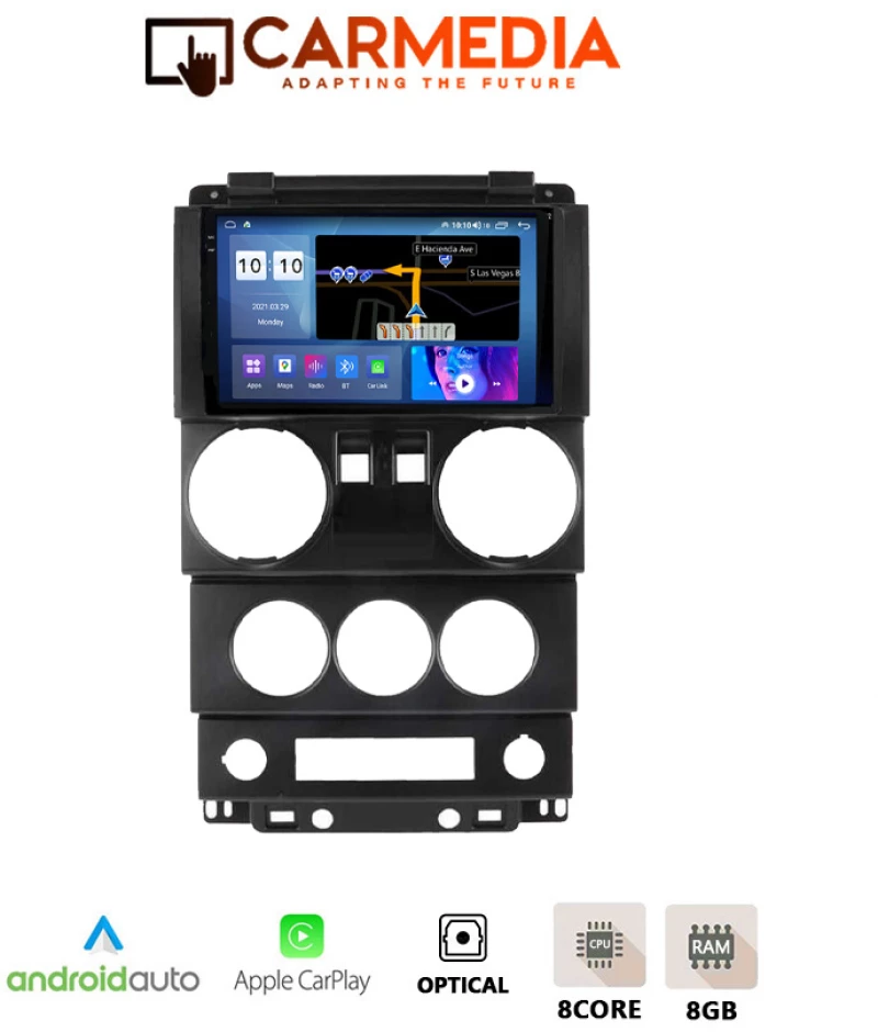 CARMEDIA CMDU8095-6 PRO PLUS TABLET 9.5'' OEM JEEP WRANGLER 2006-2011 (2 SWITCHES)