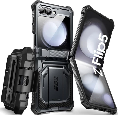 Θήκη Samsung Galaxy Z Flip5 Supcase i-Blason Armorbox Ανθεκτική με Κλιπ Ζώνης & Kickstand - Black (843439124042)
