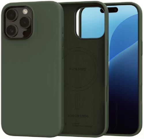 Θήκη iPhone 16 Pro Spacecase Pure Mag Σκληρή με MagSafe - Dark Green (5905719112295)