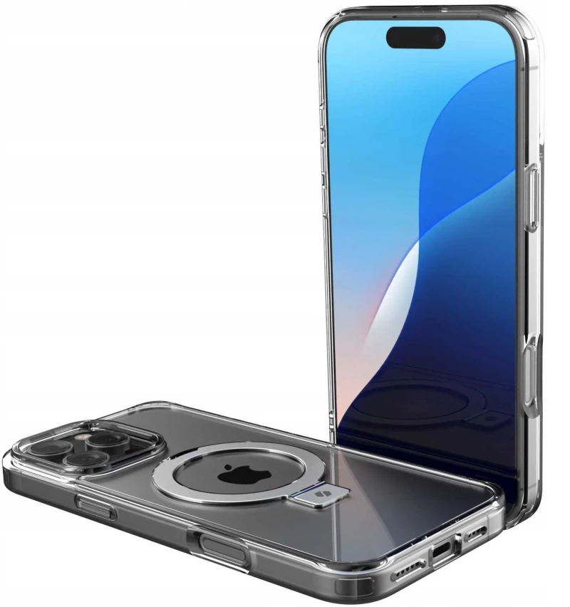 Θήκη iPhone 16 Pro Max Spacecase Ring Pro Mag Σκληρή με MagSafe & KickStand - Clear (5905719112233)