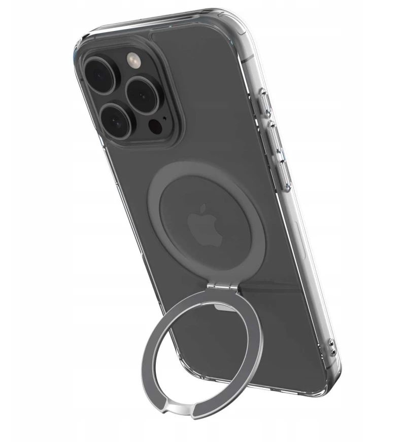 Θήκη iPhone 16 Pro Max Spacecase Ring Pro Mag Σκληρή με MagSafe & KickStand - Clear (5905719112233)