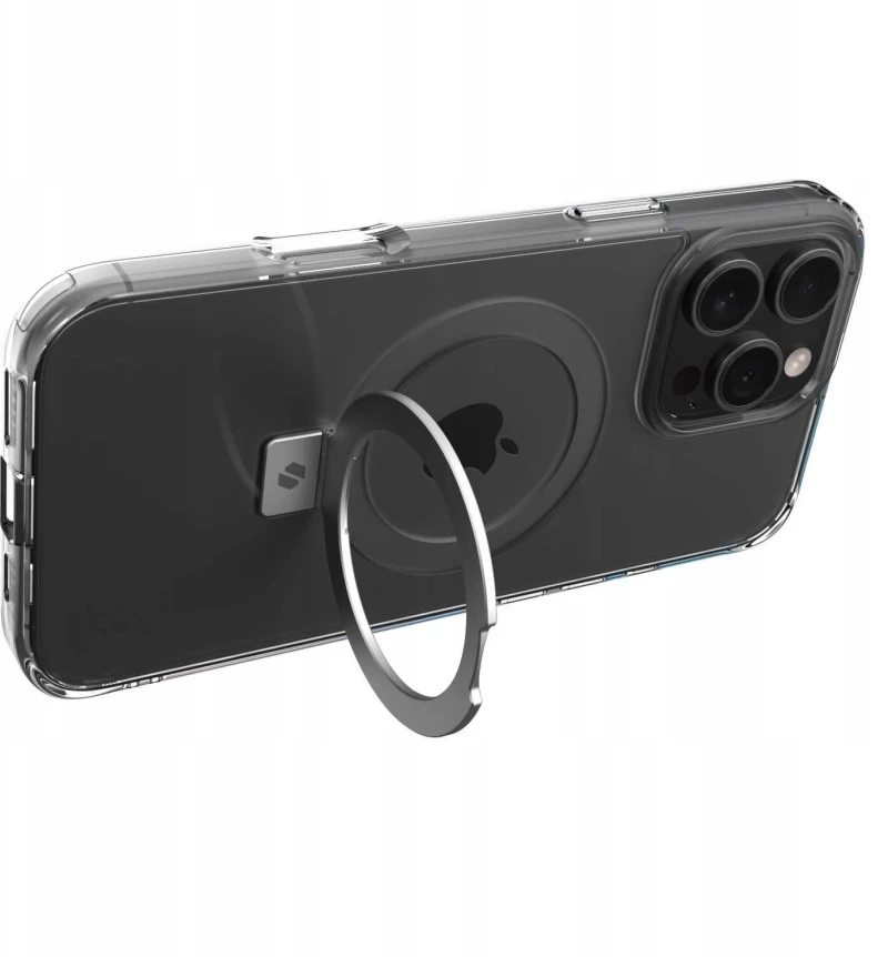 Θήκη iPhone 16 Pro Max Spacecase Ring Pro Mag Σκληρή με MagSafe & KickStand - Clear (5905719112233)