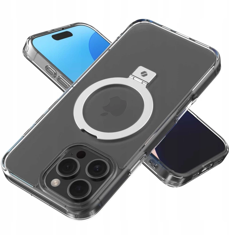 Θήκη iPhone 16 Pro Max Spacecase Ring Pro Mag Σκληρή με MagSafe & KickStand - Clear (5905719112233)
