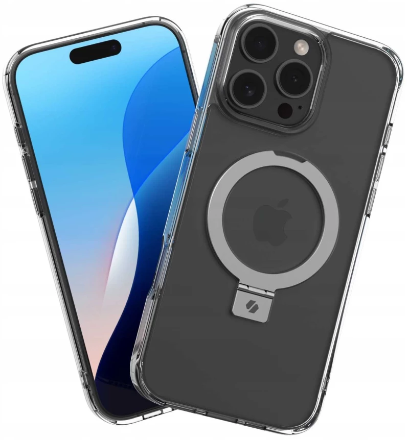 Θήκη iPhone 16 Pro Max Spacecase Ring Pro Mag Σκληρή με MagSafe & KickStand - Clear (5905719112233)
