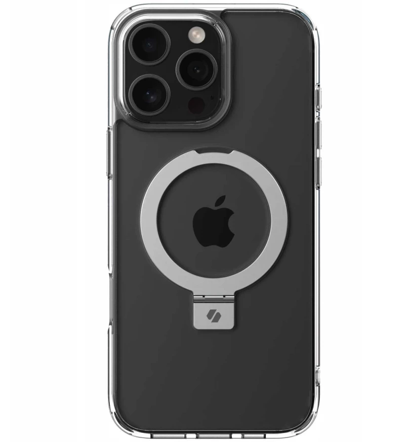 Θήκη iPhone 16 Pro Max Spacecase Ring Pro Mag Σκληρή με MagSafe & KickStand - Clear (5905719112233)