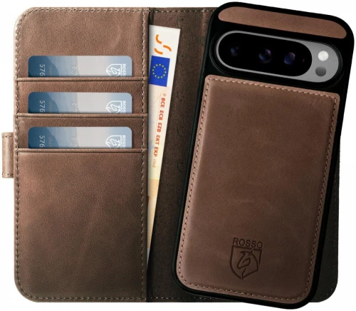 Θήκη Google Pixel 9 / 9 Pro Rosso Elite Δερμάτινο Πορτοφόλι με MagSafe - Brown (8719246461798)