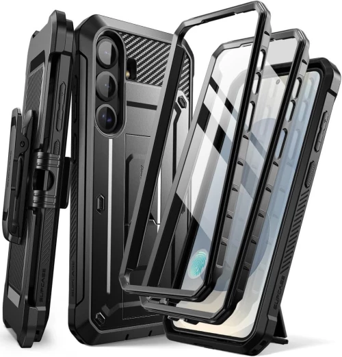 Θήκη Samsung Galaxy S25 Plus Supcase Unicorn Beetle Pro Set Ανθεκτική Full Body 360° με KickStand - Black (843439156456)
