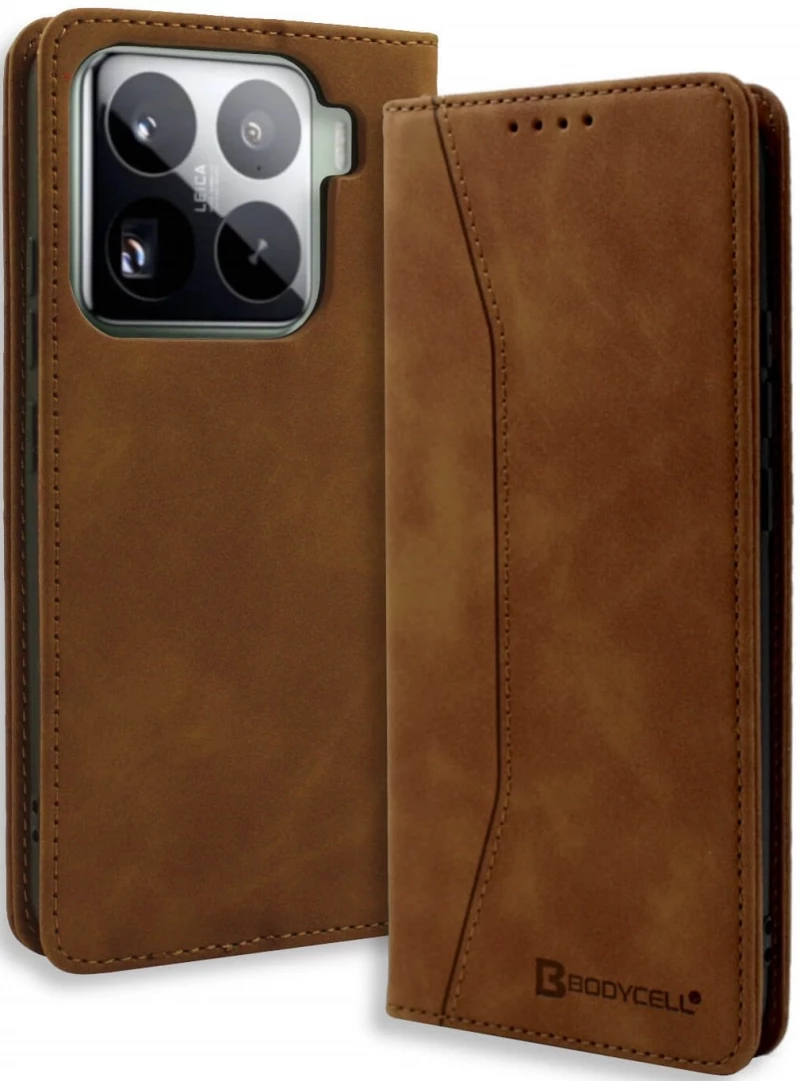 Θήκη Xiaomi 15 Bodycell Book Case Πορτοφόλι - Brown (5206015079955)