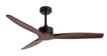 ΑΝΕΜ/ΡΑΣ ΟΡΟΦΗΣ &ΤΗΛ/ΡΙΟ  DC30W 52" Ø132cm ΜΑΥΡΟ/ΚΕΡΑΣΙΑ ALESSA NEW
