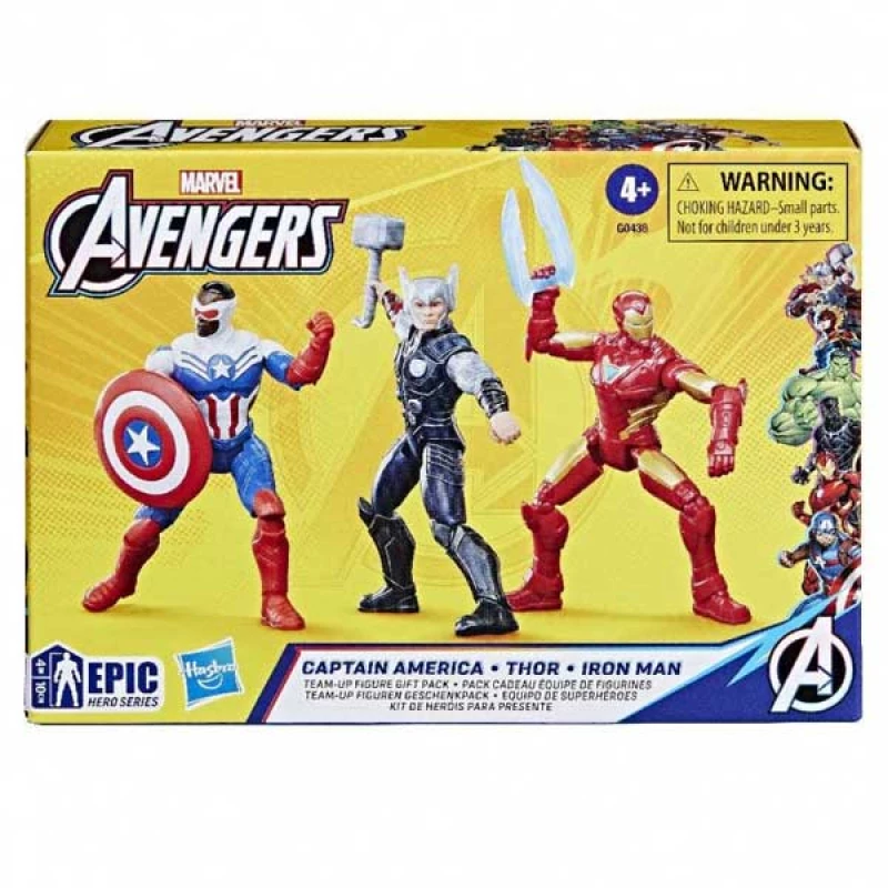 Marvel Avengers Epic Hero Series 3 Φιγούρες Δράσης 10εκ. Captain America, Thor & Iron Man