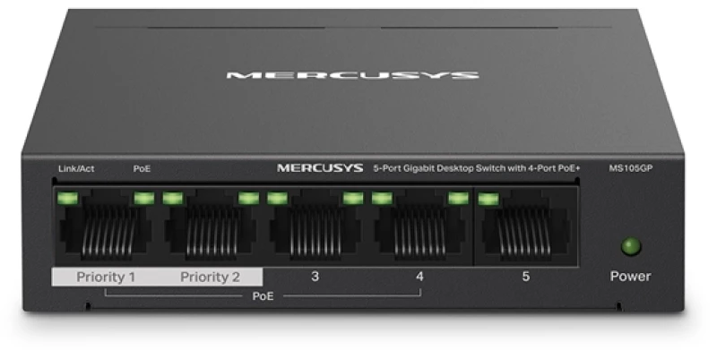 Mercusys MS105GP V1 5 Ports L2 PoE+
