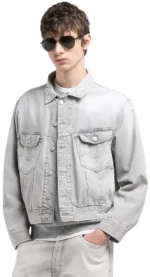 Replay Man 9ZERO1 Light Grey Denim Jacket