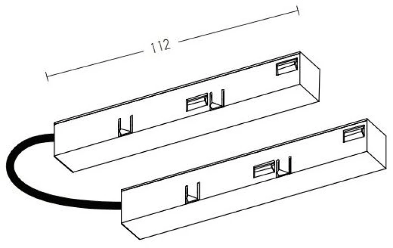 Σύνδεσμος Flexible Μαγνητικής Ράγας 48V IP20 Zambelis 20105-W Λευκό