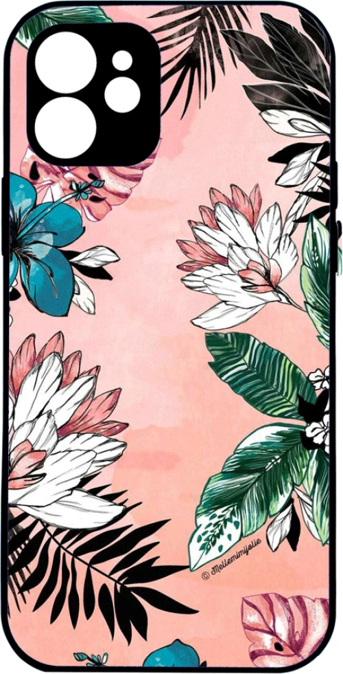 flowers on pink background IPhone 14 Pro Max