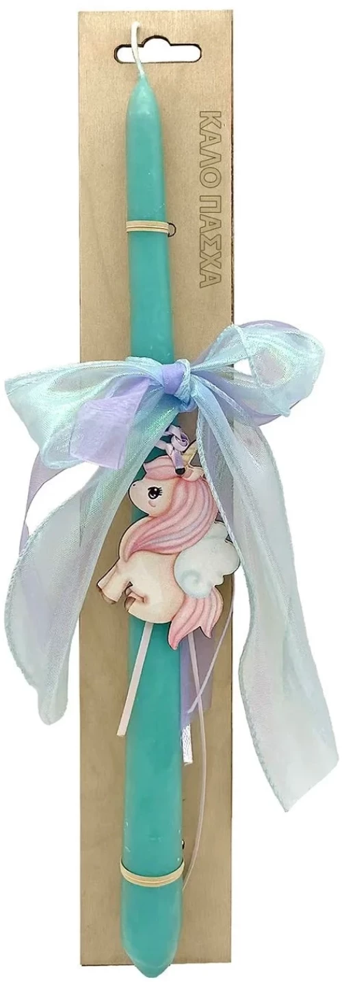 Bunny's Λαμπάδα με Μονόκερο και Πλαίσιο 35cm