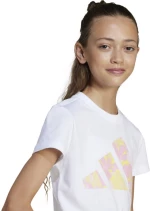 Παιδικό T-Shirt Adidas Seasonal Essentials Flower Tee White / Multicolor  Λευκό